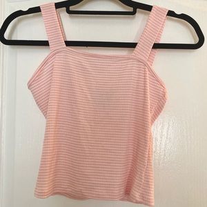 Pink striped tank top